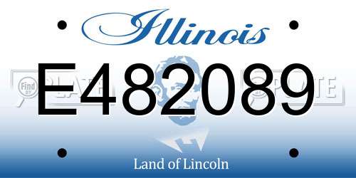 E482089 Illinois License Plate
