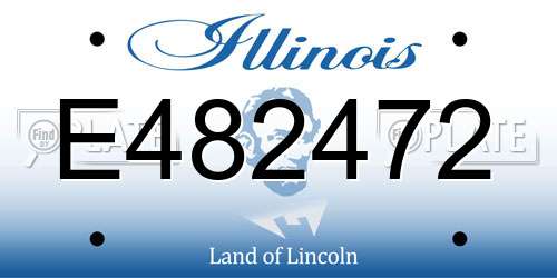 E482472 Illinois License Plate