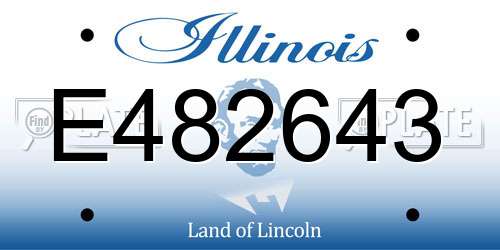 E482643 Illinois License Plate