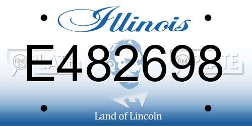 E482698 Illinois License Plate