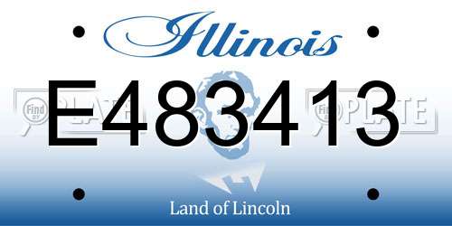 E483413 Illinois License Plate