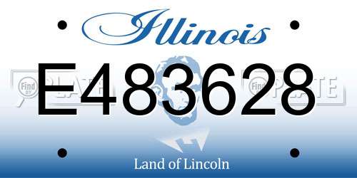 E483628 Illinois License Plate