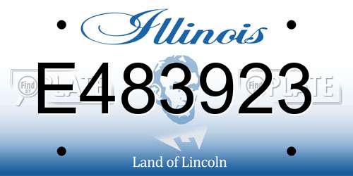 E483923 Illinois License Plate