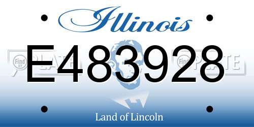 E483928 Illinois License Plate