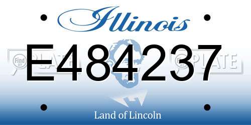 E484237 Illinois License Plate
