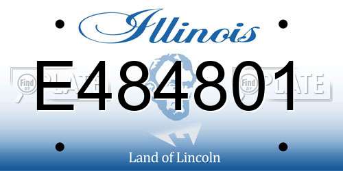 E484801 Illinois License Plate