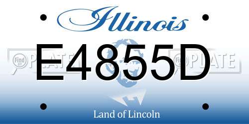 E4855D Illinois License Plate