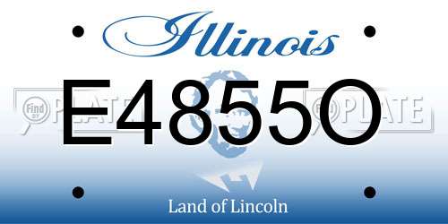 E4855O Illinois License Plate