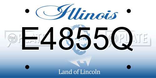 E4855Q Illinois License Plate