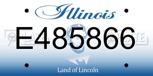 E485866 Illinois License Plate