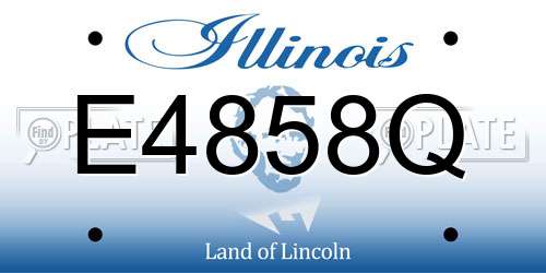 E4858Q Illinois License Plate