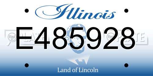 E485928 Illinois License Plate