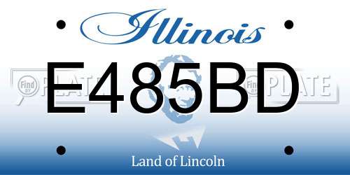 E485BD Illinois License Plate