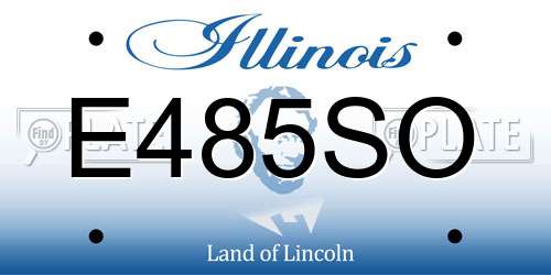 E485SO Illinois License Plate