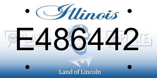 E486442 Illinois License Plate