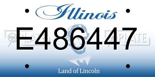 E486447 Illinois License Plate