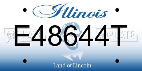E48644T Illinois License Plate