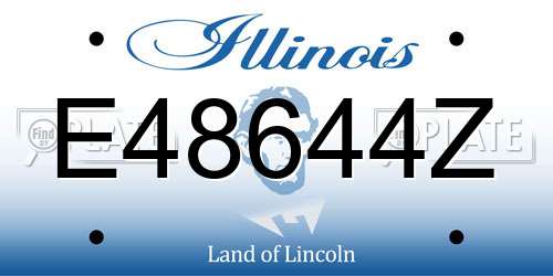 E48644Z Illinois License Plate