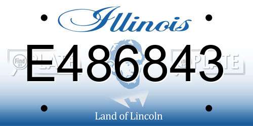 E486843 Illinois License Plate