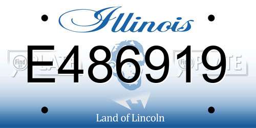 E486919 Illinois License Plate
