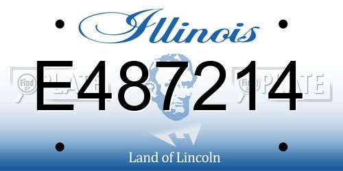 E487214 Illinois License Plate