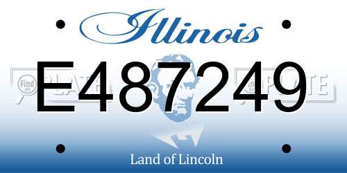 E487249 Illinois License Plate