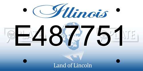 E487751 Illinois License Plate