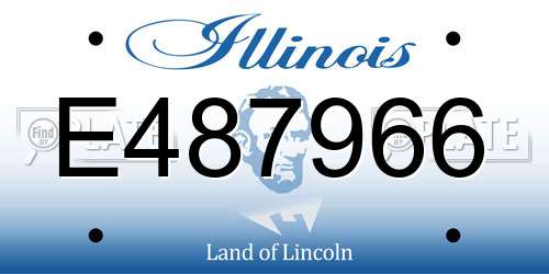 E487966 Illinois License Plate