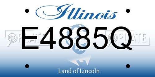 E4885Q Illinois License Plate