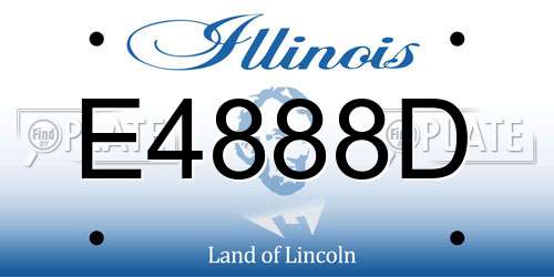 E4888D Illinois License Plate