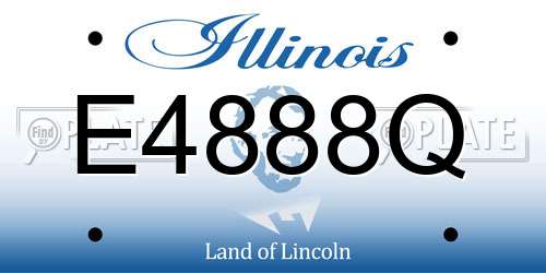 E4888Q Illinois License Plate