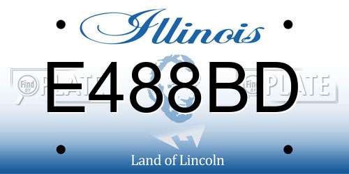 E488BD Illinois License Plate