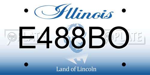 E488BO Illinois License Plate