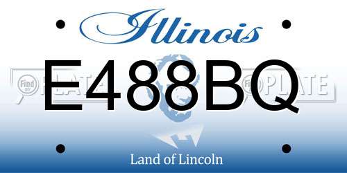 E488BQ Illinois License Plate