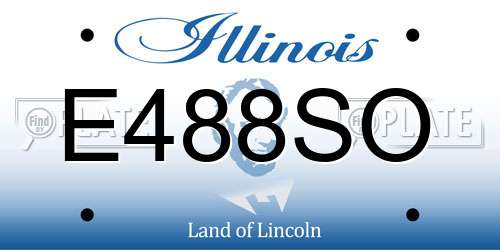 E488SO Illinois License Plate