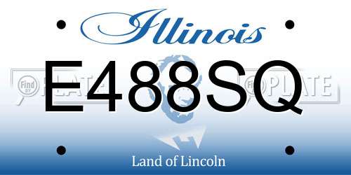E488SQ Illinois License Plate