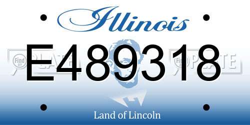E489318 Illinois License Plate
