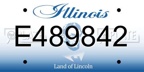 E489842 Illinois License Plate