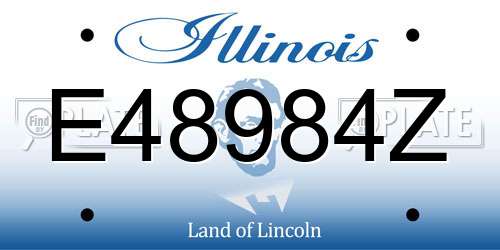 E48984Z Illinois License Plate