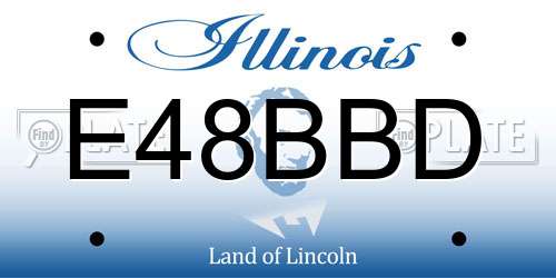 E48BBD Illinois License Plate