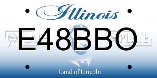 E48BBO Illinois License Plate