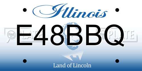 E48BBQ Illinois License Plate