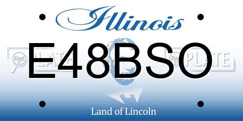 E48BSO Illinois License Plate