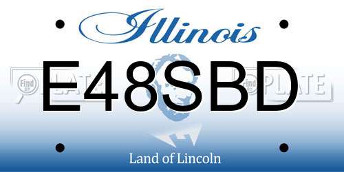 E48SBD Illinois License Plate