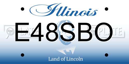 E48SBO Illinois License Plate