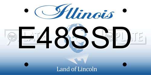 E48SSD Illinois License Plate