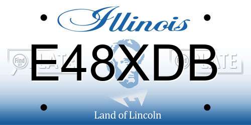E48XDB Illinois License Plate
