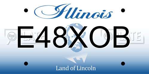 E48XOB Illinois License Plate