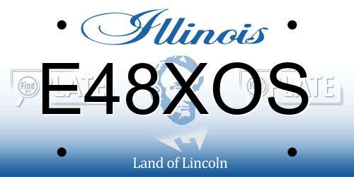 E48XOS Illinois License Plate
