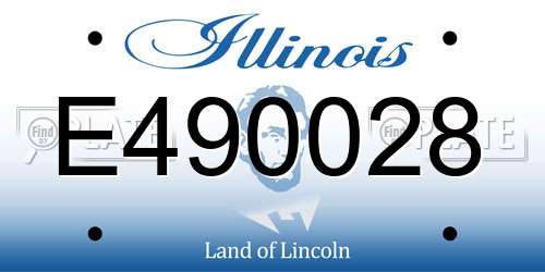 E490028 Illinois License Plate